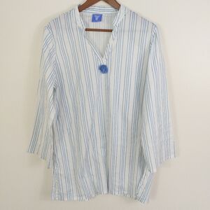 Pine Cone Hill Cotton Blend Striped Tunic Size XS/S